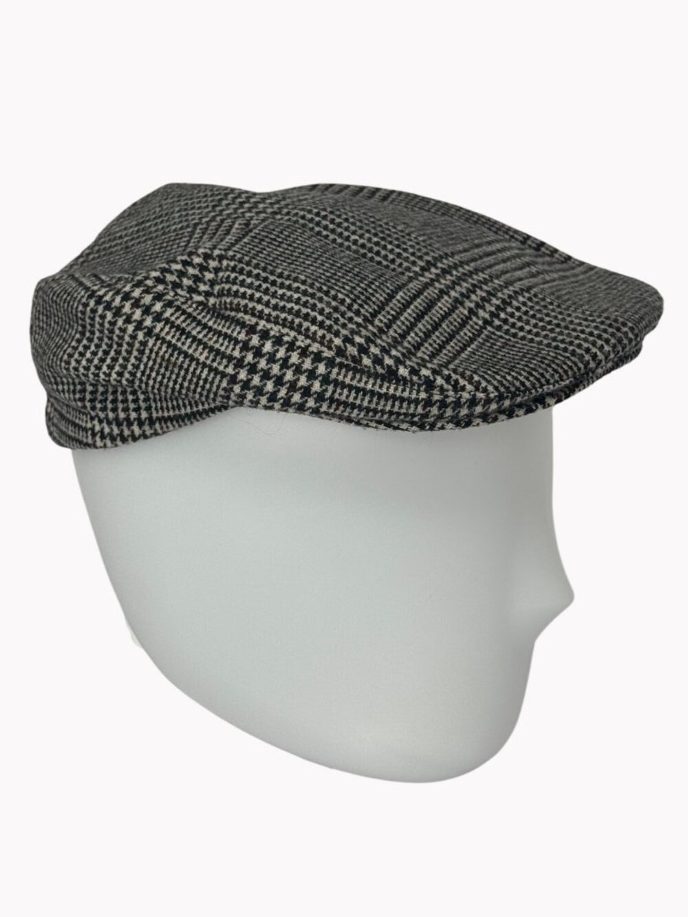 Country Gentleman Houndstooth Flat Cap With Snap Brim Classic Style